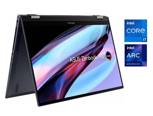 Ігровий ультрабук-трансформер Б-клас Asus Zenbook 15 Flip Q539ZD / 15.6" (2880x1620) OLED Touch / Intel Core i7-12700H (14 (20) ядер по 3.5 - 4.7 GHz) / 16 GB DDR4 / 1000 GB SSD NVMe / Intel Arc A370M, 4 GB GDDR6, 64-bit / WebCam
