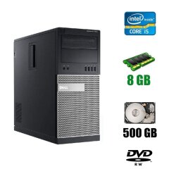 Dell Optiplex 7010 Tower / Intel Core i5-3470 (4 ядра по 3.2 - 3.6 GHz) / 8 GB DDR3 / 500 GB HDD / nVidia GeForce GTX 950, 2 GB GDDR5, 128-bit / DVD-RW