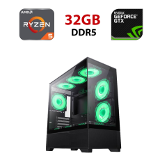 Новый игровой ПК Stalker Vista MB Black Tower / AMD Ryzen 5 8400F (6 (12) ядер по 4.2 - 4.7 GHz) / 32 GB DDR5 / 960 GB SSD / nVidia GeForce RTX 5060, 8 GB GDDR7, 128-bit