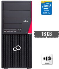 Компьютер Fujitsu Esprimo P720 E90+ Tower / Intel Core i5-4590 (4 ядра по 3.3 - 3.7 GHz) / 16 GB DDR3 / no HDD / Intel HD Graphics 4600 / DisplayPort / DVI
