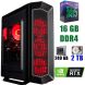 GameMax ASGARD Red / Intel Core i5-9400 (6 ядер по 2.9 - 4.1GHz) / 16 GB DDR4 / 240 GB SSD+2000 GB HDD / БП 600W / nVidia GeForce RTX 2070 8 GB GDDR6 256bit