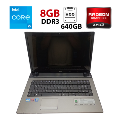 Игровой ноутбук Acer Aspire 7750G / 17.3" (1600x900) TN / Intel Core i5-2430M (2 (4) ядра по 2.4 - 3.0 GHz) / 8 GB DDR3 / 640 GB HDD / AMD Radeon HD 6650M, 2 GB DDR3, 128-bit / WebCam