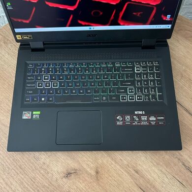 Игровой ноутбук Acer Nitro 5 AN517-42 / 17.3" (1920x1080) IPS / AMD Ryzen 7 6800H (8 (16) ядер по 3.2 - 4.7 GHz) / 16 GB DDR4 / 512 GB SSD / nVidia GeForce RTX 3060, 6 GB GDDR6, 192-bit / WebCam Игровой ноутбук Acer Nitro 5 AN517-42 / 17.3" (1920x1080) IPS / AMD Ryzen 7 6800H (8 (16) ядер по 3.2 - 4.7 GHz) / 16 GB DDR4 / 512 GB SSD / nVidia GeForce RTX 3060, 6 GB GDDR6, 192-bit / WebCam