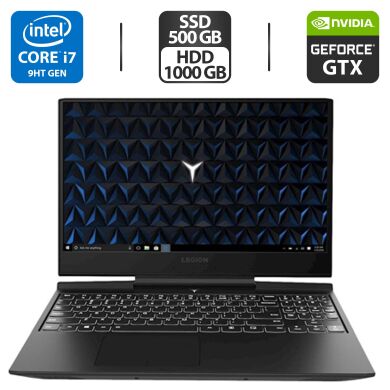 Игровой ноутбук Б-класс Lenovo Legion Y545-15 / 15.6" (1920x1080) IPS / Intel Core i7-9750H (6 (12) ядер по 2.6 - 4.5 GHz) / 16 GB DDR4 / 500 GB SSD + 1000 GB HDD / nVidia GeForce GTX 1660 Ti, 6 GB GDDR6, 192-bit / WebCam / HDMI