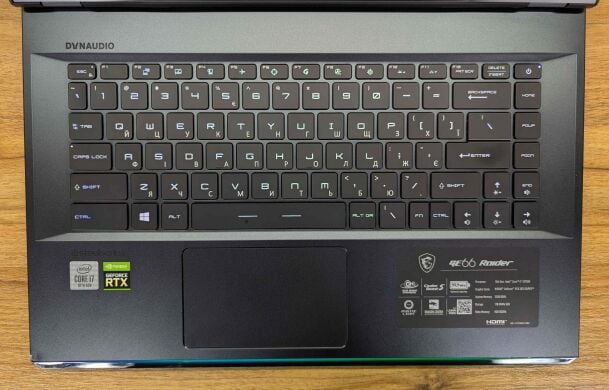 Ігровий ноутбук Б-клас MSI GE66 Raider 10SFS / 15.6" (1920x1080) IPS / Intel Core i7-10750H (6 (12) ядер по 2.6 - 5.0 GHz) / 32 GB DDR4 / 1000 GB SSD / nVidia GeForce RTX 2070 Super, 8 GB GDDR6, 256-bit / WebCam / Windows 11