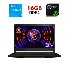 Игровой ноутбук MSI GF63 Thin 12VE-283NEU / 15.6" (1920x1080) IPS / Intel Core i5-12450H (8 (12) ядер по 3.3 - 4.4 GHz) / 16 GB DDR4 / 480 GB SSD / nVidia GeForce RTX 4050, 6 GB GDDR6, 96-bit / WebCam
