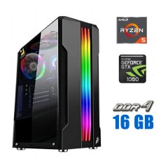 Ігровий ПК Tower / AMD Ryzen 5 4500 (6 (12) ядер по 3.6 - 4.1 GHz) / 16 GB DDR4 / 1000 GB SSD / nVidia GeForce GTX 1060, 6 GB GDDR5, 192-bit / 500W
