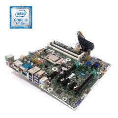 Комплект: Материнская плата HP Z240 SFF / Socket LGA1151 + Intel Core i3-7100 (2 (4) ядра по 3.9 GHz) + переходник для БП-МП