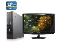 Комплект ПК Б-класс: Fujitsu Esprimo E700 E85+ SFF / Intel Core i5-2400 (4 ядра по 3.1 - 3.4 GHz) / 8 GB DDR3 / 500 GB HDD / Intel HD Graphics 2000 / DVD-RW + Монитор Samsung SyncMaster B2230N / 22" (1920x1080) TN / VGA