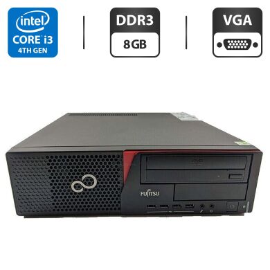 Компьютер Fujitsu Esprimo E720 E85 SFF / Intel Core i3-4130 (2 (4) ядра по 3.4 GHz) / 8 GB DDR3 / 250 GB HDD / Intel HD Graphics 4400 / DVD-ROM
