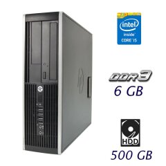 Компьютер HP Compaq Elite 8200 SFF / Intel Core i5-2400 (4 ядра по 3.1 - 3.4 GHz) / 6 GB DDR3 / 500 GB HDD / nVidia GeForce 605 1 GB 