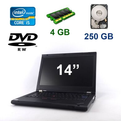 Lenovo ThinkPad T420 / 14" (1336x768) / Intel Core i5-2410M (2(4) ядра по  2.30-2.90GHz) / 4 GB DDR3 / 250 GB HDD / DVD-RW / Webcam 