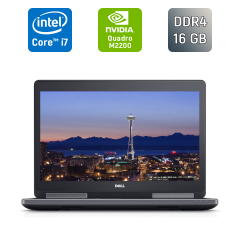 Мобильная рабочая станция Dell Precision 7520 / 15.6" (1920x1080) IPS / Intel Core i7-6920HQ (4 (8) ядра по 2.9 - 3.8 GHz) / 16 GB DDR4 / 256 GB SSD / nVidia Quadro M2200, 4 GB GDDR5, 128-bit / HDMI