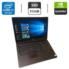 Мобільна робоча станція Dell Precision 7710 / 17.3" (1920x1080) IPS / Intel Core i7-6820HQ (4 (8) ядра по 2.7 - 3.6 GHz) / 16 GB DDR4 / 512 GB SSD / nVidia Quadro M5000M, 8 GB GDDR5, 256-bit / WebCam
