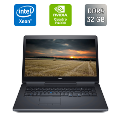 Мобільна робоча станція Dell Precision 7720 / 17.3" (1920x1080) IPS / Intel Xeon E3-1545M v5 (4 (8) ядра по 2.9 - 3.8 GHz) / 32 GB DDR4 / 512 GB SSD / nVidia Quadro P4000, 8 GB GDDR5, 256-bit / HDMI / Windows 10