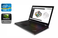 Мобільна робоча станція Lenovo Thinkpad P15 Gen 1 / 15.6" (1920x1080) IPS / Intel Core i7-10750H (6 (12) ядер по 2.6 - 5.0 GHz) / 32 GB DDR4 / 512 GB SSD / nVidia Quadro T2000, 4 GB GDDR5, 128-bit / WebCam / TouchID