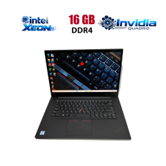 Мобильная рабочая станция Lenovo ThinkPad P1 Gen1 / 15.6" (1920x1080) IPS / Intel Xeon E-2176M (6 (12) ядер по 2.7 - 4.4 GHz) / 16 GB DDR4 / 256 GB SSD / nVidia Quadro P2000, 4 GB GDDR5, 128-bit / WebCam