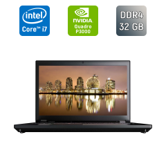 Мобильная рабочая станция Lenovo ThinkPad P71 / 17.3" (1920x1080) IPS / Intel Core i7-7820HQ (4 (8) ядра по 2.9 - 3.9 GHz) / 32 GB DDR4 / 512 GB SSD / nVidia Quadro P3000, 6 GB GDDR5, 192-bit / WebCam / TouchID / Windows 10