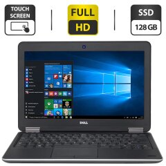Нетбук Б-класс Dell Latitude E7240 / 12.5" (1920x1080) IPS Touch / Intel Core i7-4600U (2 (4) ядра по 2.1 - 3.3 GHz) / 8 GB DDR3 / 128 GB SSD / Intel HD Graphics 4400 / WebCam / HDMI