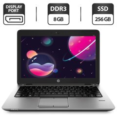 Нетбук Б-класс HP EliteBook 820 G2 / 12.5" (1366x768) TN / Intel Core i5-5200U (2 (4) ядра по 2.2 - 2.7 GHz) / 8 GB DDR3 / 256 GB SSD / Intel HD Graphics 5500 / WebCam / DisplayPort