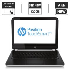 Нетбук HP Pavilion TouchSmart 11-e030ea / 11.6" (1366x768) TN Touch / AMD A6-1450 (4 ядра по 1.0 - 1.4 GHz) / 4 GB DDR3 / 120 GB SSD NEW / AMD Radeon HD 8250 Graphics / WebCam / АКБ NEW