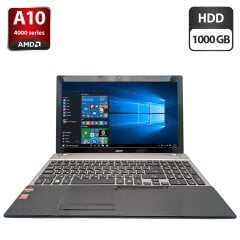 Ноутбук Acer Aspire V3-551G / 15.6" (1366x768) TN / AMD A10-4600M (4 ядра по 2.3 - 3.2 GHz) / 8 GB DDR3 / 1000 GB HDD / AMD Radeon HD 7660G Graphics / WebCam / DVD-ROM / АКБ не держит