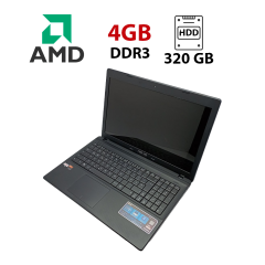 Ноутбук Asus X55 / 15.6" (1366x768) TN / AMD E2-1800 (2 ядра по 1.7 GHz) / 4 GB DDR3 / 320 GB HDD / AMD Radeon HD 7340 Graphics / WebCam