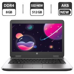 Ноутбук Б-класс HP ProBook 645 G3 / 14" (1366x768) TN / AMD A10-8730B (4 ядра по 2.4 - 3.3 GHz) / 8 GB DDR4 / 512 GB SSD NEW / AMD Radeon R5 Graphics / WebCam / DVD-ROM / АКБ NEW / Windows 10 Pro / BIOS PASSWORD BOOT