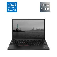 Ноутбук Б-класс Lenovo ThinkPad E15 / 15.6" (1920x1080) IPS / Intel Core i7-10510U (4 (8) ядра по 1.8 - 4.9 GHz) / 16 GB DDR4 / 512 GB SSD / Intel UHD Graphics / WebCam / Windows 10