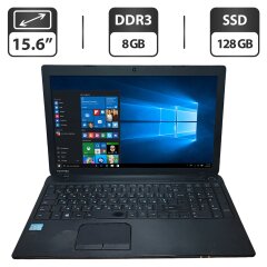 Ноутбук Б-класс Toshiba Satellite C50-1G6 / 15.6" (1366x768) TN / Intel Core i3-3110M (2 (4) ядра по 2.4 GHz) / 8 GB DDR3 / 128 GB SSD / Intel HD Graphics 4000 / WebCam / DVD-ROM