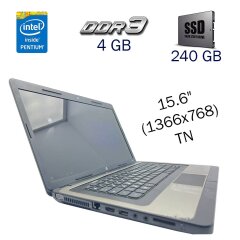 Ноутбук Б класс HP 630 / 15.6" (1366x768) TN / Intel Pentium B950 (2 ядра по 2.1 GHz) / 4 GB DDR3 / 240 GB SSD / Intel HD Graphics / WebCam