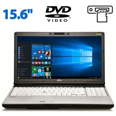 Ноутбук Fujitsu Lifebook E751 / 15.6" (1366x768) TN / Intel Core i3-2310M (2 (4) ядра по 2.1 GHz) / 4 GB DDR3 / 320 GB HDD / Intel HD Graphics 3000 / WebCam / DVD-ROM / VGA / АКБ NEW / Windows 10 Pro