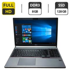 Ноутбук Б-класс Fujitsu LifeBook E754 / 15.6" (1920x1080) TN / Intel Core i5-4300M (2 (4) ядра по 2.6 - 3.3 GHz) / 8 GB DDR3 / 128 GB SSD / Intel HD Graphics 4600 / Webcam