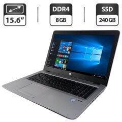 Ноутбук HP EliteBook 850 G3 / 15.6" (1366x768) TN / Intel Core i5-6200U (2 (4) ядра по 2.3 - 2.8 GHz) / 8 GB DDR4 / 240 GB SSD / Intel HD Graphics 520 / WebCam