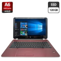 Ноутбук HP Pavillion 15 / 15.6" (1366x768) TN / AMD A6-5200 (4 ядра по 2.0 GHz) / 8 GB DDR3 / 120 GB SSD / AMD Radeon HD 8400 Graphics / WebCam / DVD-ROM