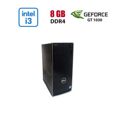 ПК Dell Inspirion 3668 Tower / Intel Core i3-7100 (2 (4) ядра по 3.9 GHz) / 8 GB DDR4 / 256 GB SSD / nVidia GeForce GT 1030, 2 GB GDDR5, 64-bit / Wi-Fi+Bluetooth / DVD / Win 10 Home Lic