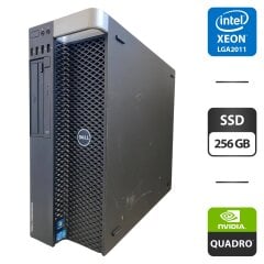 Рабочая станция Dell Precision T5600 Tower / 2x Intel Xeon E5-2650L (8 (16) ядер по 1.8 - 2.3 GHz) / 32 GB DDR3 / 256 GB SSD / nVidia Quadro K620, 2 GB GDDR3, 128-bit / DVD-ROM