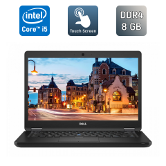 Ультрабук Dell Latitude 5480 / 14" (1366x768) TN Touch / Intel Core i5-7300U (2 (4) ядра по 2.6 - 3.5 GHz) / 8 GB DDR4 / 240 GB SSD / Intel HD Graphics 620 / HDMI / WebCam / Windows 10