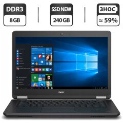 Ультрабук Dell Latitude E7450 / 14" (1366x768) TN / Intel Core i5-5300U (2 (4) ядра по 2.3 - 2.9 GHz) / 8 GB DDR3 / 240 GB SSD NEW / Intel HD Graphics 5500 / WebCam / HDMI / Windows 10 Pro