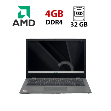 Ультрабук Lenovo 14e Chromebook / 14" (1920x1080) IPS Touch / AMD A4-9120C (2 ядра по 1.6 - 2.4 GHz) / 4 GB DDR4 / 32 GB eMMC / AMD Radeon R4 Graphics / WebCam / ChromeOS Ультрабук Lenovo 14e Chromebook / 14" (1920x1080) IPS Touch / AMD A4-9120C (2 ядра по 1.6 - 2.4 GHz) / 4 GB DDR4 / 32 GB eMMC / AMD Radeon R4 Graphics / WebCam / ChromeOS