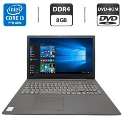 Ультрабук Lenovo IdeaPad V130-15IKB / 15.6" (1920x1080) TN / Intel Core i3-7020U (2 (4) ядра по 2.3 GHz) / 8 GB DDR4 / 64 GB SSD + 500 GB HDD / Intel HD Graphics 620 / WebCam / DVD-ROM