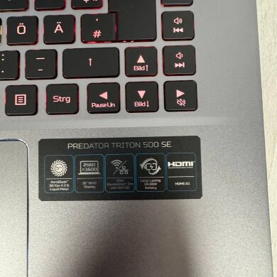 Ігровий ноутбук Acer Predator Triton 500 SE PT516-52s / 16" (2560x1600) IPS / Intel Core i7-12700H (14 (20) ядер по 2.3 - 4.7 GHz) / 16 GB DDR5 / 1000 GB SSD NVMe / nVidia GeForce RTX 3070 Ti, 8 GB GDDR6, 256-bit / WebCam Ігровий ноутбук Acer Predator Triton 500 SE PT516-52s / 16" (2560x1600) IPS / Intel Core i7-12700H (14 (20) ядер по 2.3 - 4.7 GHz) / 16 GB DDR5 / 1000 GB SSD NVMe / nVidia GeForce RTX 3070 Ti, 8 GB GDDR6, 256-bit / WebCam