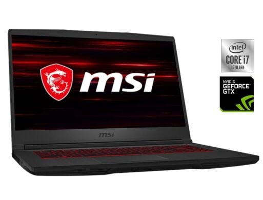 Игровой ноутбук MSI GF65 Thin 10SDR / 15.6" (1920x1080) IPS / Intel Core i7-10750H (6 (12) ядер по 2.6 - 5.0 GHz) / 8 GB DDR4 / 512 GB SSD / nVidia GeForce GTX 1660 Ti, 6 GB GDDR6, 192-bit / WebCam