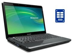 Ноутбук Б-клас Lenovo G565 / 15.6" (1366x768) TN / AMD Athlon II P360 (2 ядра по 2.3 - 3.2 GHz) / 4 GB DDR3 / 128 GB SSD / AMD Radeon HD 4200 Graphics / WebCam / DVD-RW / АКБ не тримає