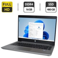 Ноутбук Б-класс HP ProBook 440 G6 / 14" (1920x1080) IPS / Intel Core i7-8565U (4 (8) ядра по 1.8 - 4.6 GHz) / 16 GB DDR4 / 480 GB SSD / Intel UHD Graphics 620 / WebCam / Windows 11 Pro