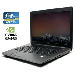 Мобільна робоча станція HP ZBook 17 G3 / 17.3" (1920x1080) IPS / Intel Core i5-6440HQ (4 ядра по 2.6 - 3.5 GHz) / 16 GB DDR4 / 256 GB SSD / nVidia Quadro M3000M, 4 GB GDDR5, 256-bit / WebCam / Win 10 Pro