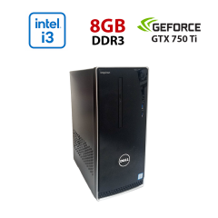 Ігровий ПК Dell Inspirion 3650 / Intel Core i3-6100 (2 (4) ядра по 3.7 GHz) / 8 GB DDR3 / 512 GB SSD / nVidia GeForce GTX 750 Ti, 2GB GDDR5, 128-bit / Wi-Fi+Bluetooth / DVD / Win 10 Home Lic