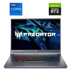 Ігровий ноутбук Acer Predator Triton 500 SE PT516-52s / 16" (2560x1600) IPS / Intel Core i7-12700H (14 (20) ядер по 2.3 - 4.7 GHz) / 16 GB DDR5 / 1000 GB SSD NVMe / nVidia GeForce RTX 3070 Ti, 8 GB GDDR6, 256-bit / WebCam