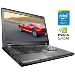 Ноутбук Lenovo ThinkPad W530 / 15.6" (1920x1080) TN / Intel Core i7-3630QM (4 (8) ядра по 2.4 - 3.4 GHz) / 8 GB DDR3 / 180 GB SSD / nVidia Quadro K1000M, 2 GB DDR3, 128-bit / WebCam / Win 10 Pro