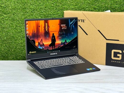 Игровой ноутбук Gigabyte G7 KF / 17.3" (1920x1080) IPS / Intel Core i5-12500H (12 (16) ядер по 2.5 - 4.5 GHz) / 16 GB DDR4 / 512 GB SSD M.2 / nVidia GeForce RTX 4060, 8 GB GDDR6, 128-bit / WebCam / Win 11 Home